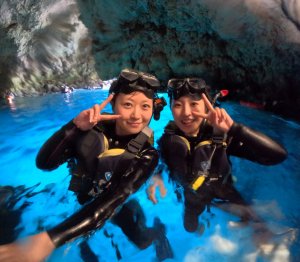  [오키나와](온나손출발) 푸른동굴 보트 스노클링+바다 관찰 or 체험다이빙 투어