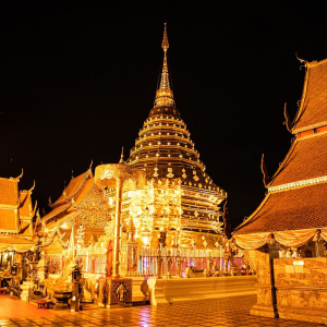 (한국어가이드) 치앙마이 반캉왓 + 도이수텝 사원 야경 조인 투어