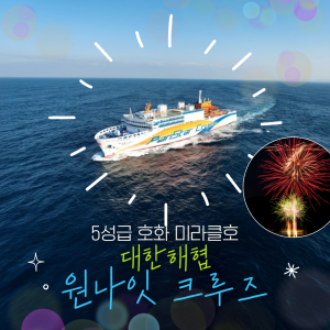 부산 대한해협  원나잇 크루즈 팬스타 미라클호 2일 광안리 불꽃축제 가족모임 계모임