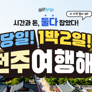 [전주] 전주 여행  당일치기, 1박 2일 / 세미패키지 관광지 음식 체험 실내 투어